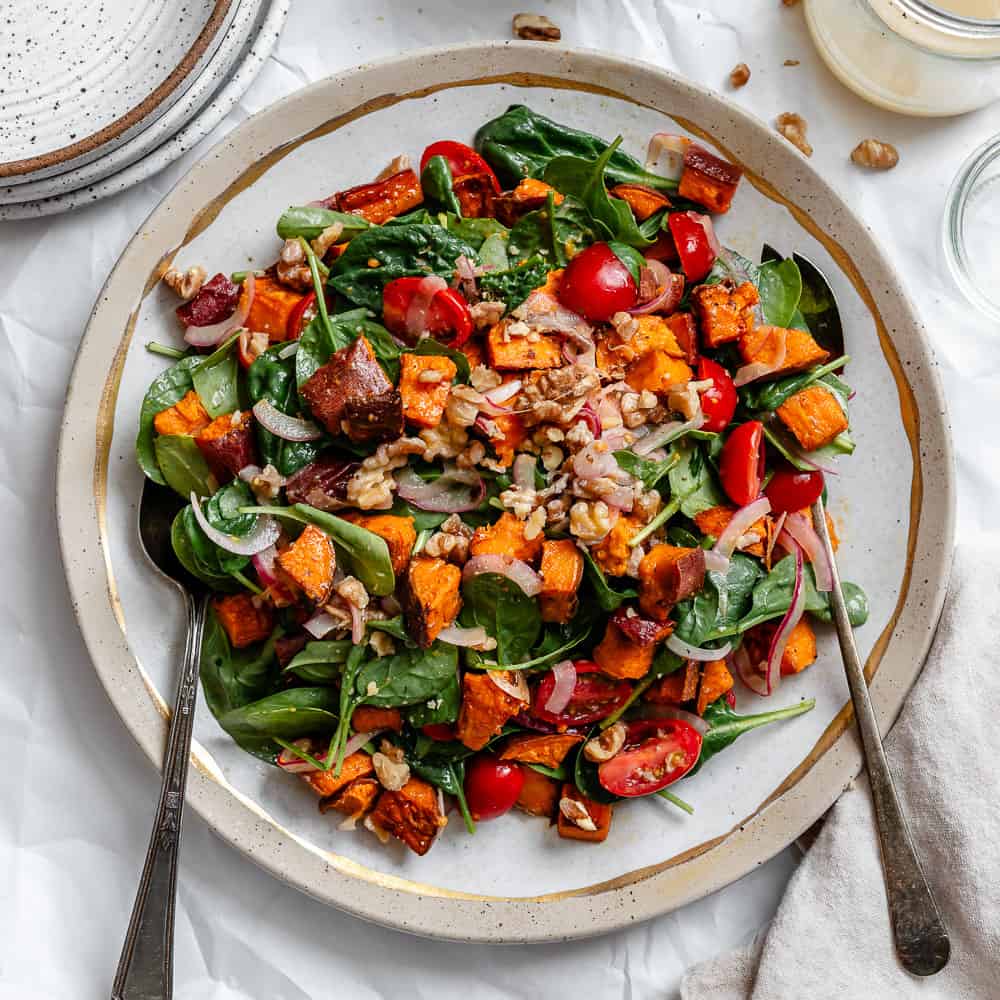 Roasted Sweet Potato Salad - Plant-Based on a Budget