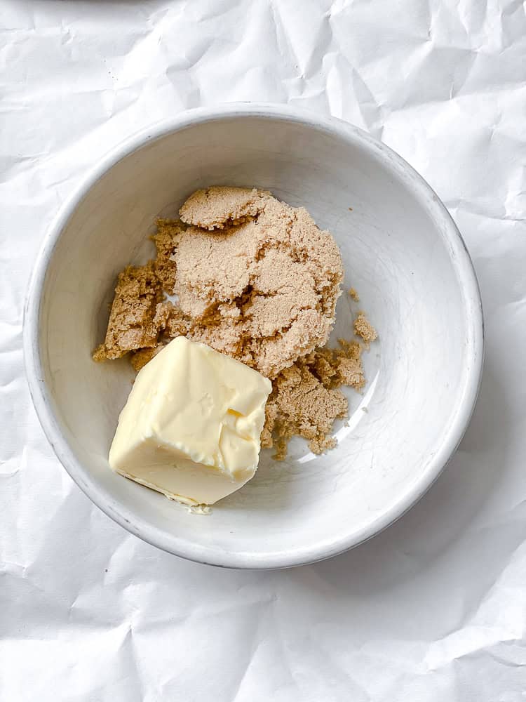 process shot showing ingredients together in a bowl
