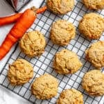 completed Carrot Cake Cookies (Vegan) on cooking rack