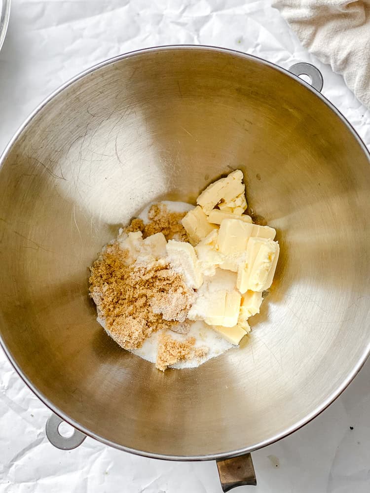 process shot showing ingredient together in a bowl