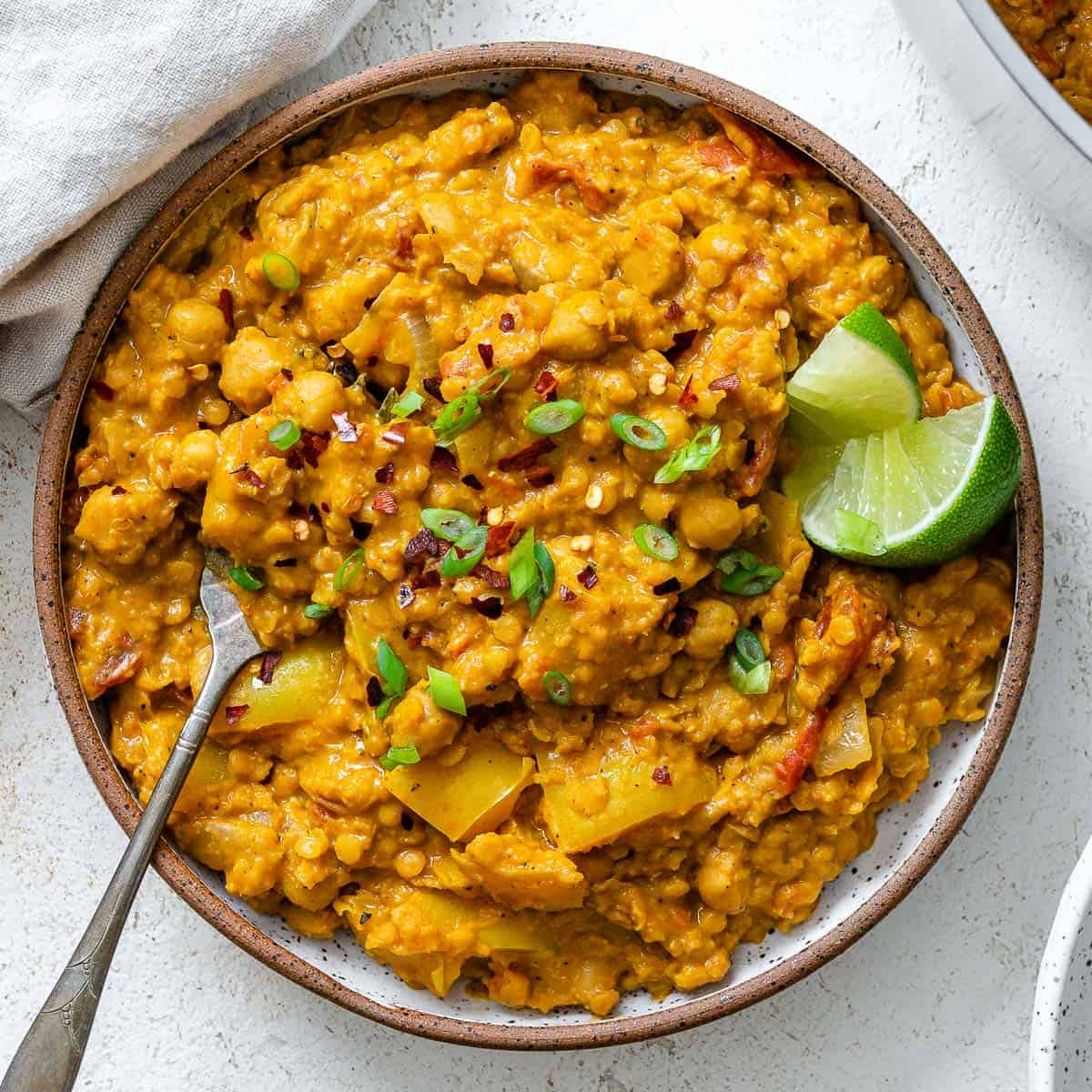 Easy Chickpea Lentil Curry