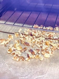 process shot showing walnuts on surface