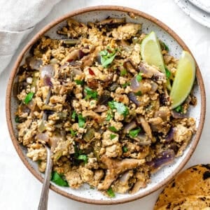 completed Nopalitos Tofu Scramble on a plate