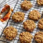 completed Pumpkin Oatmeal Cookies on cooling rack