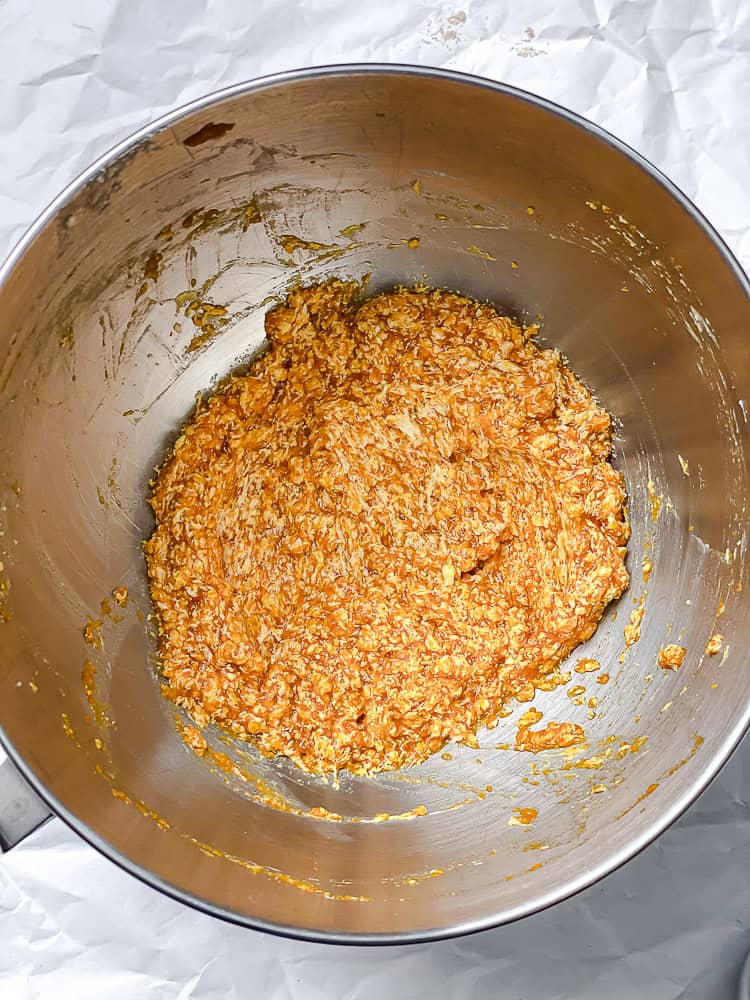 process shot showing batter in bowl