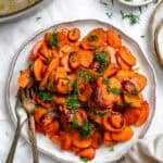 completed Simple Sautéed Carrots on a plate