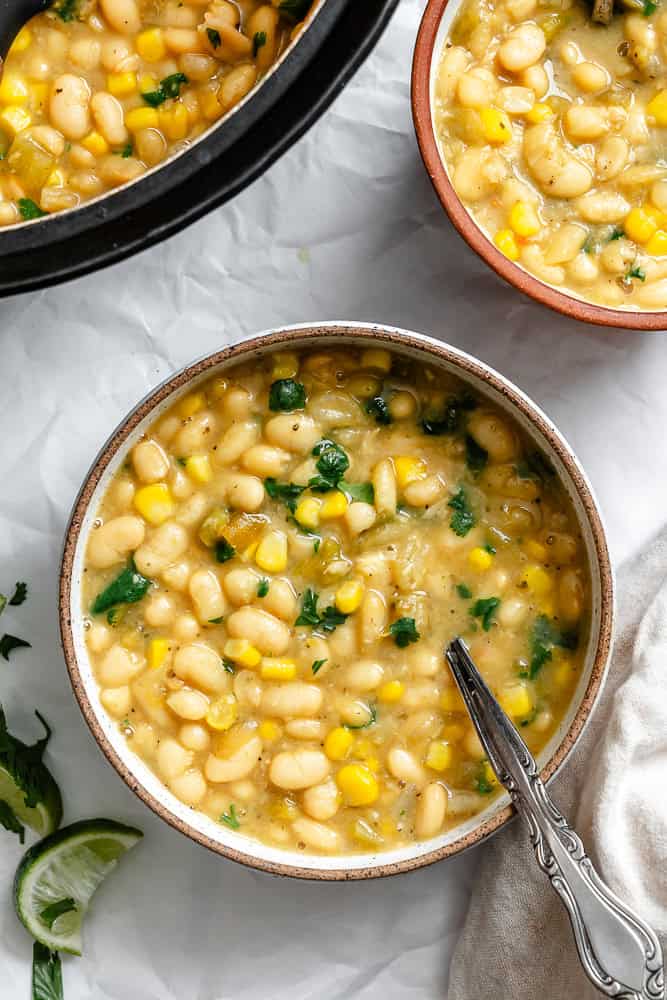 Vegan White Bean Chili - Plant-Based on a Budget