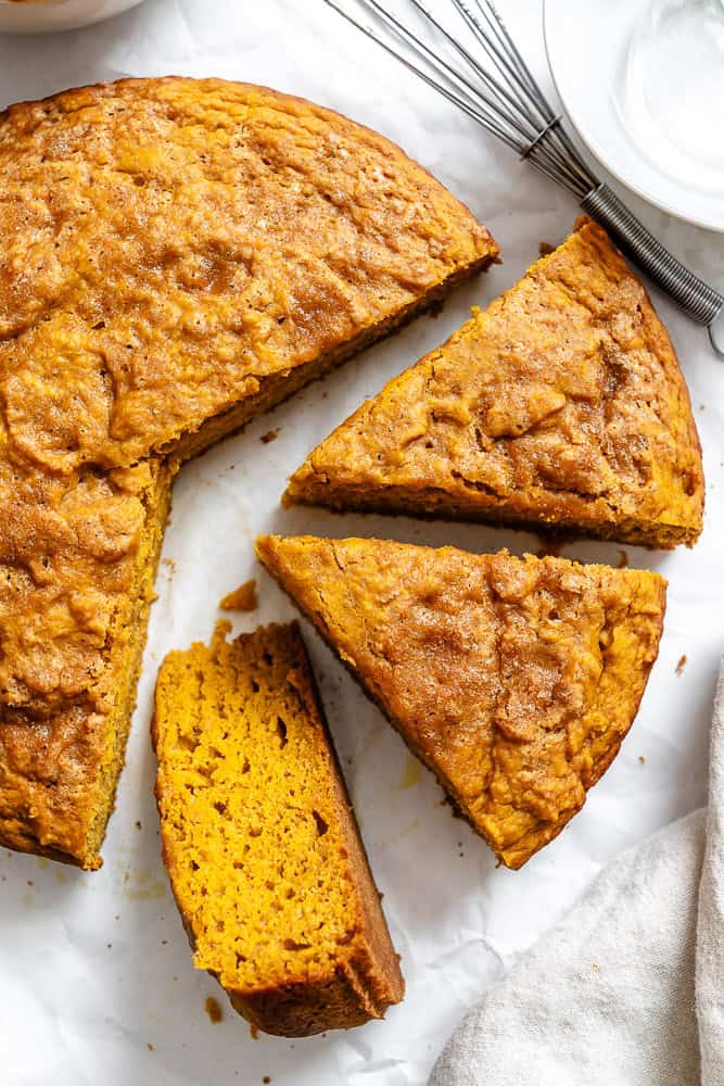 completed Butternut Squash Cake slices on white surface