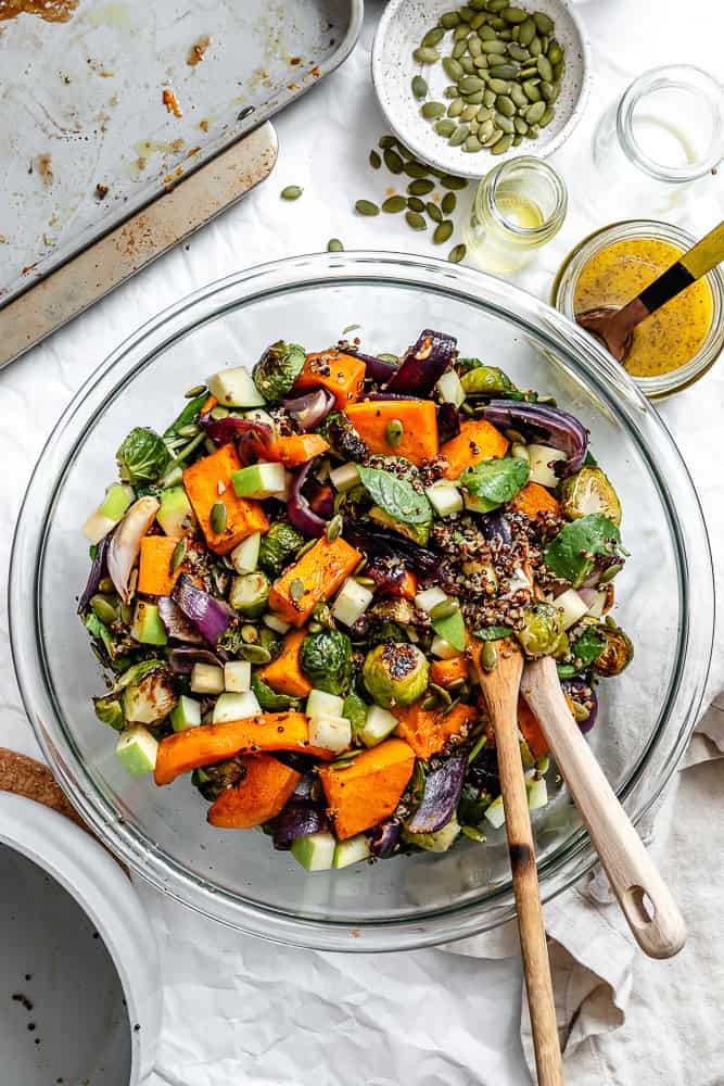 completed Fall Quinoa Salad in a bowl