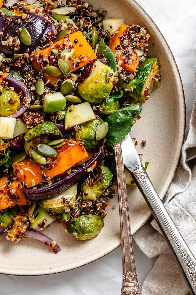 completed Fall Quinoa Salad on a plate