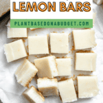 pin for Easy Vegan Lemon Bars