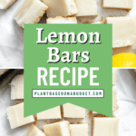 pin for Easy Vegan Lemon Bars