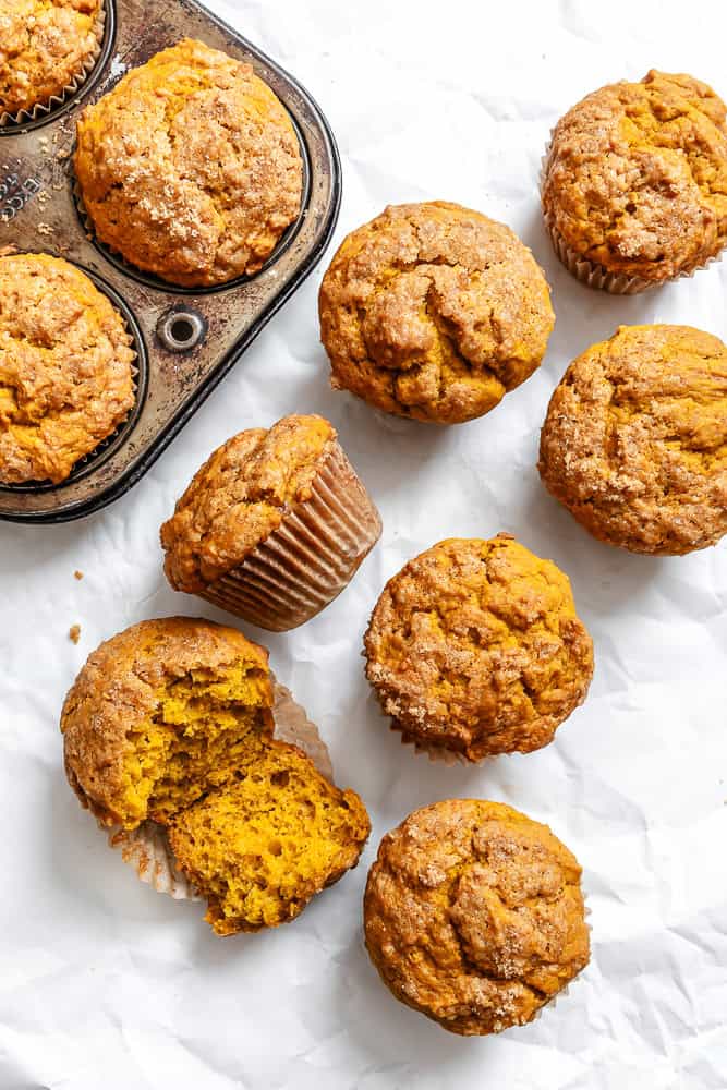 completed Butternut Squash Cupcakes on a white surface