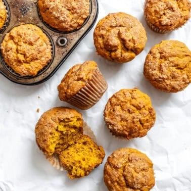 completed Butternut Squash Cupcakes on a white surface