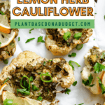 pin for Roasted Cauliflower with Lemon and Herbs