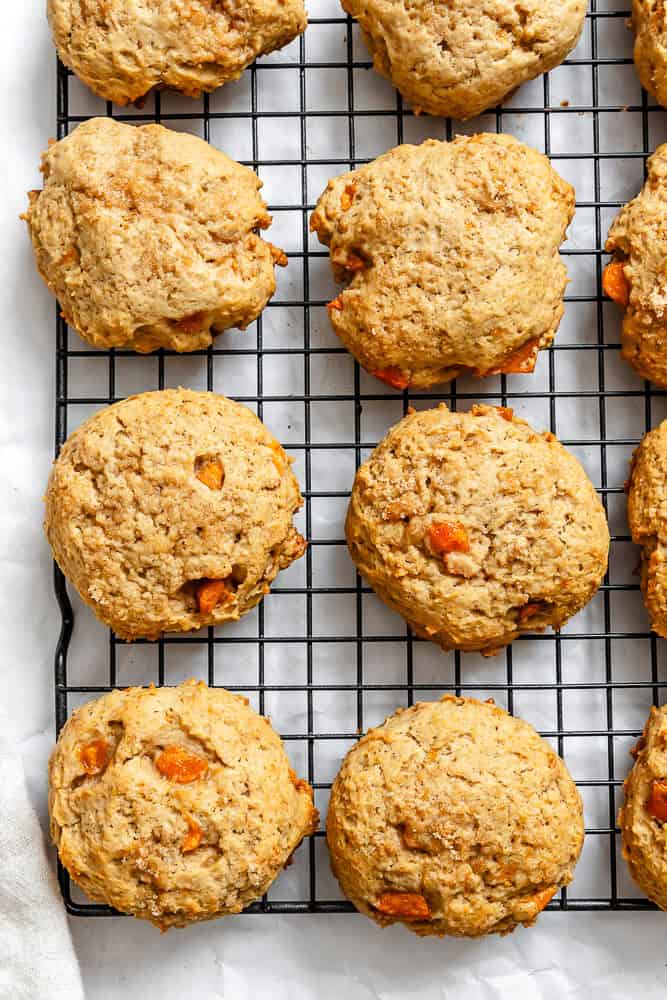 completed Easy Persimmon Cookies on cooling wrack