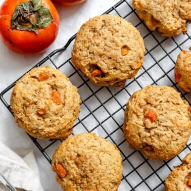 completed Easy Persimmon Cookies on cooling wrack