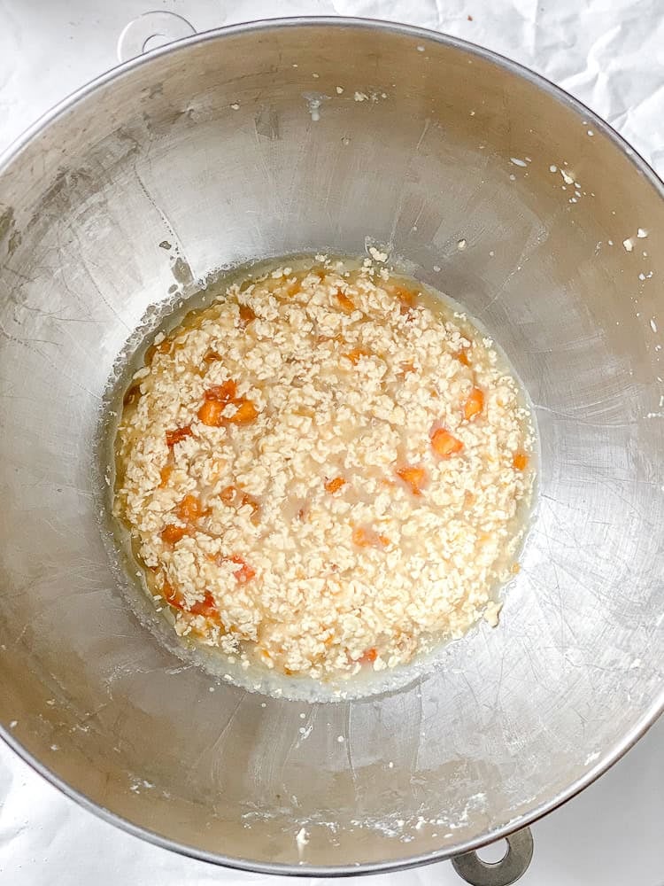 process shot showing batter in a bowl