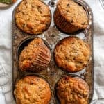 completed Easy Persimmon Muffins in a muffin tin