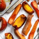 completed Roasted Pumpkin and Butternut Squash on white surface