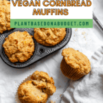 pin for Vegan Cornbread Muffins