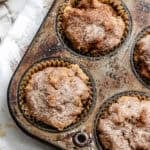 completed Easy Cinnamon Muffins in a muffin tin