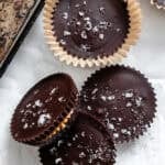 completed Vegan Peanut Butter Cups on a white surface