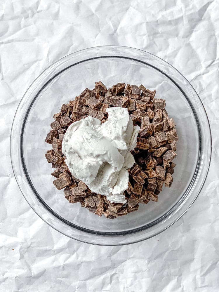 process shot showing ingredients in a bowl