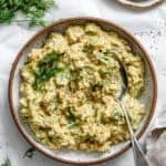 completed Easy Curried Chickpea Salad on a plate