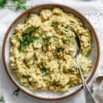completed Easy Curried Chickpea Salad on a plate