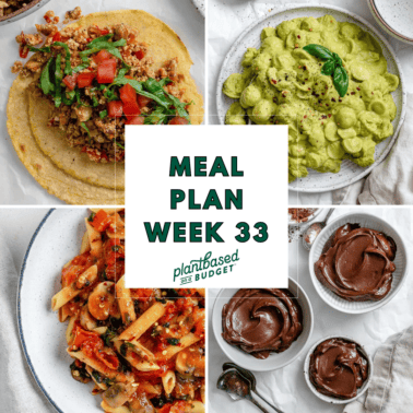 graphic for week 33 meal plan