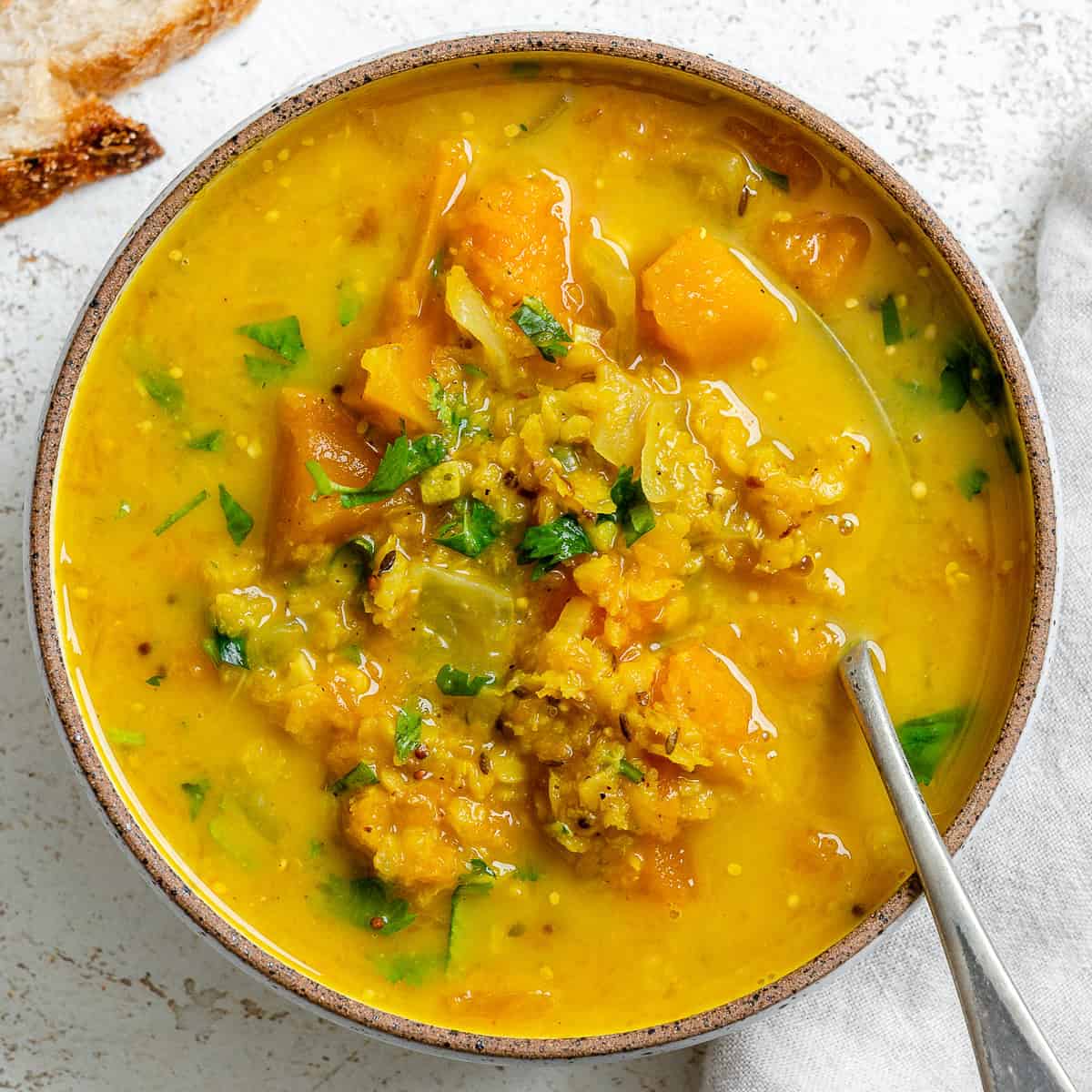 Butternut Squash and Lentil Soup