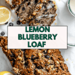 pin for Vegan Lemon Blueberry Loaf