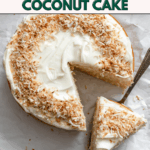 Pin for Vegan Coconut Cake.