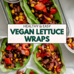 Pin for Vegetarian Lettuce Wraps (Beans & Corn).