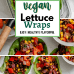Pin for Vegetarian Lettuce Wraps (Beans & Corn).