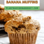 Pin for Banana Applesauce Muffins (Oil-Free!).