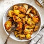 Completed Roasted Parsnips in a bowl.