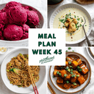 Graphic for Meal Plan Week 45 .