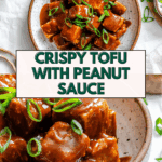 Pin for Crispy Tofu with Peanut Sauce.