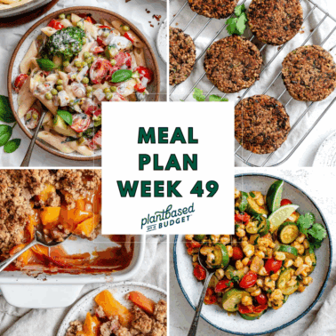 Week 49 Meal Plan graphic.