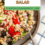 Pin for Easy Lemon Orzo Salad.