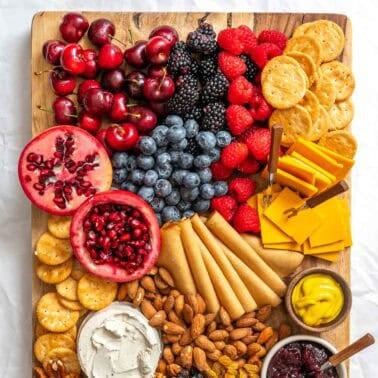 Completed Vegan Charcuterie Board (Grazing Platter).
