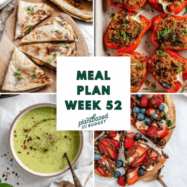 Graphic for Week 52 Meal Plan.