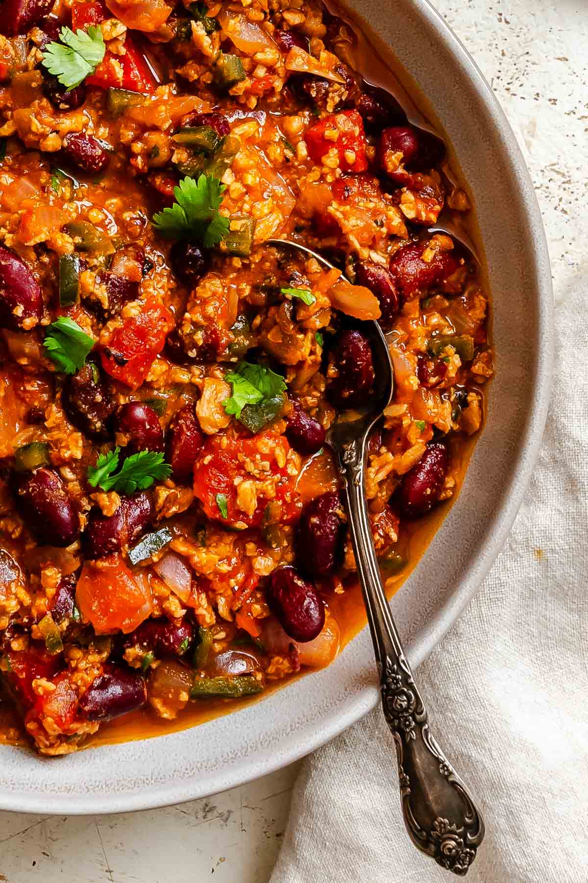 Completed Chipotle Chili Recipe in a bowl.