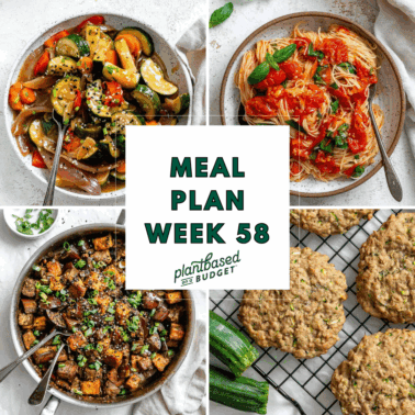 Graphic for Week 58 Meal Plan.
