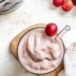 Completed Easy Grape Smoothie in a glass.