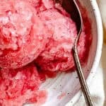 Completed Easy Grape Sorbet (Red or Green) in a bowl.