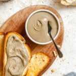 Completed Sunflower Seed Butter spread on toast and in bowl.
