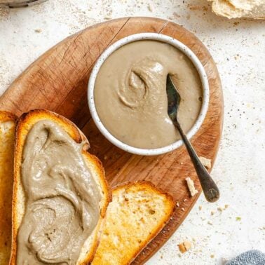 Completed Sunflower Seed Butter spread on toast and in bowl.